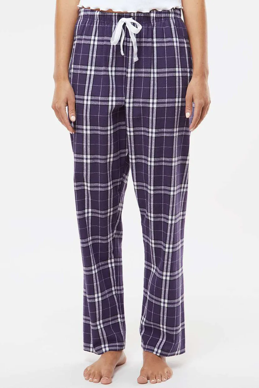 Boxercraft Womens Haley Flannel Pants w/ Pockets - Purple/White Clothing Boxercraft