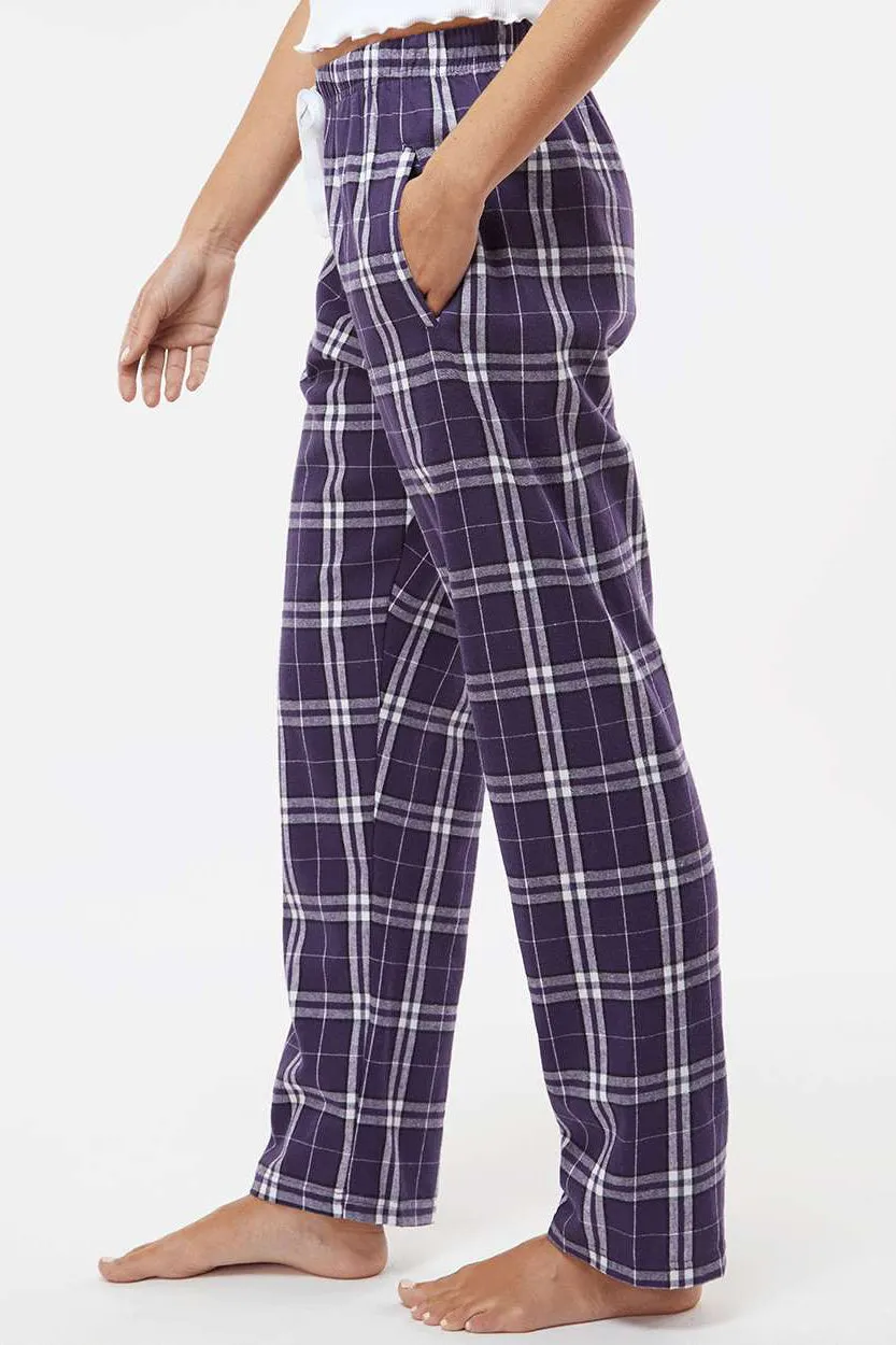 Boxercraft Womens Haley Flannel Pants w/ Pockets - Purple/White Clothing Boxercraft