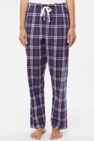 Boxercraft Womens Haley Flannel Pants w/ Pockets - Purple/White Clothing Boxercraft