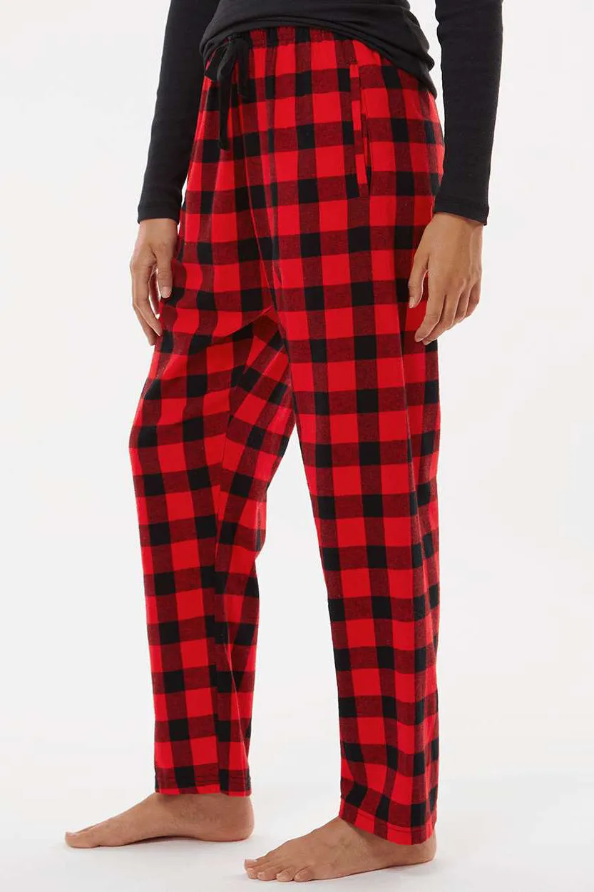 Boxercraft Womens Haley Flannel Pants w/ Pockets - Red/Black Buffalo Clothing Boxercraft