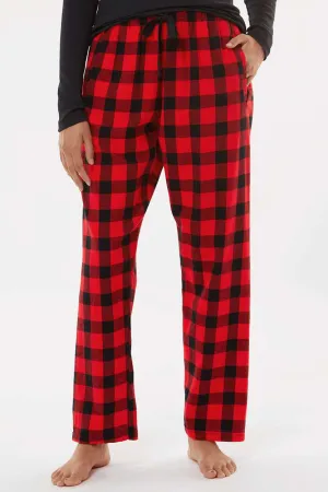 Boxercraft Womens Haley Flannel Pants w/ Pockets - Red/Black Buffalo Clothing Boxercraft