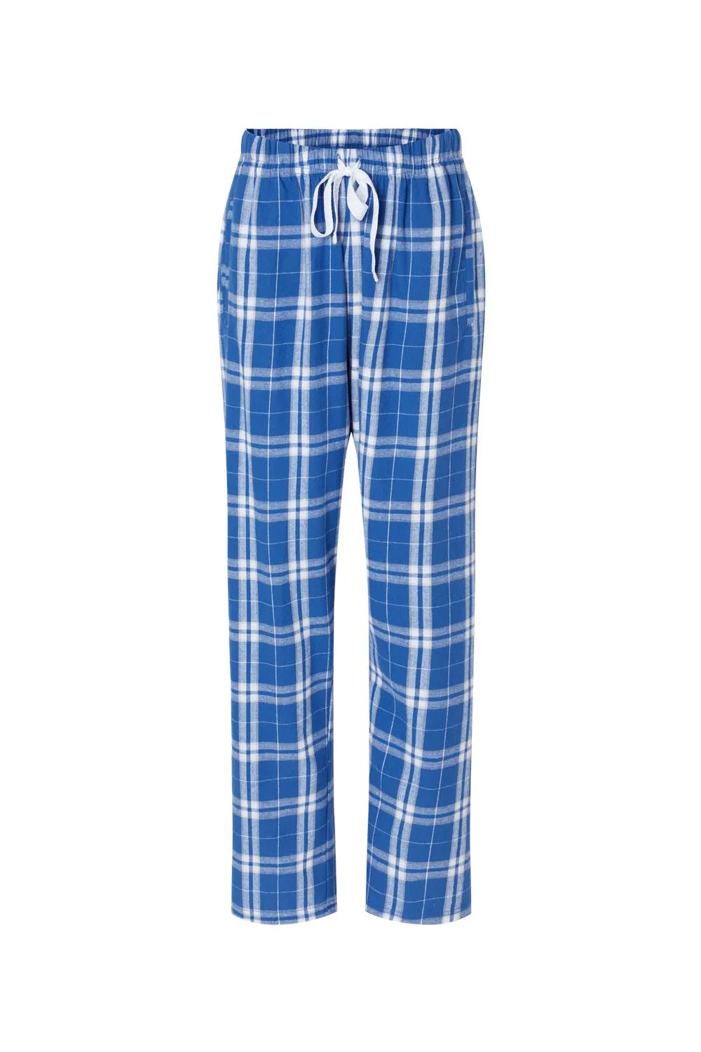 Boxercraft Womens Haley Flannel Pants w/ Pockets - Royal Blue/Silver Grey Clothing Boxercraft