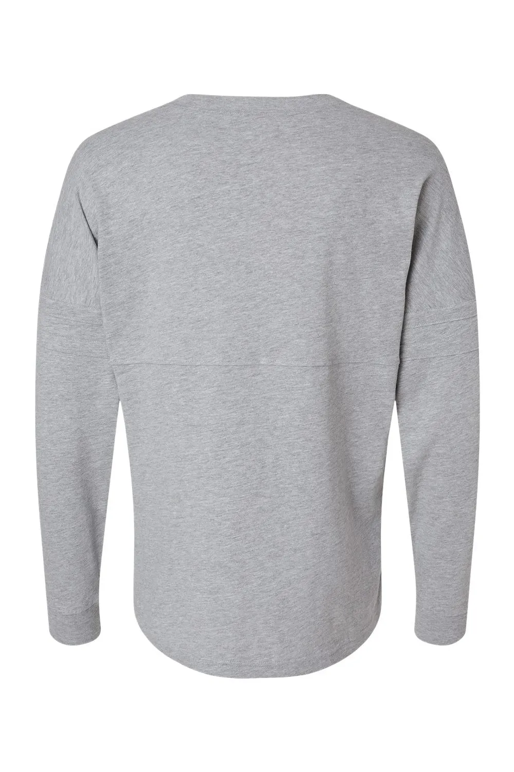 Boxercraft Womens Pom Pom Long Sleeve Crewneck T-Shirt - Heather Oxford Grey Clothing Boxercraft
