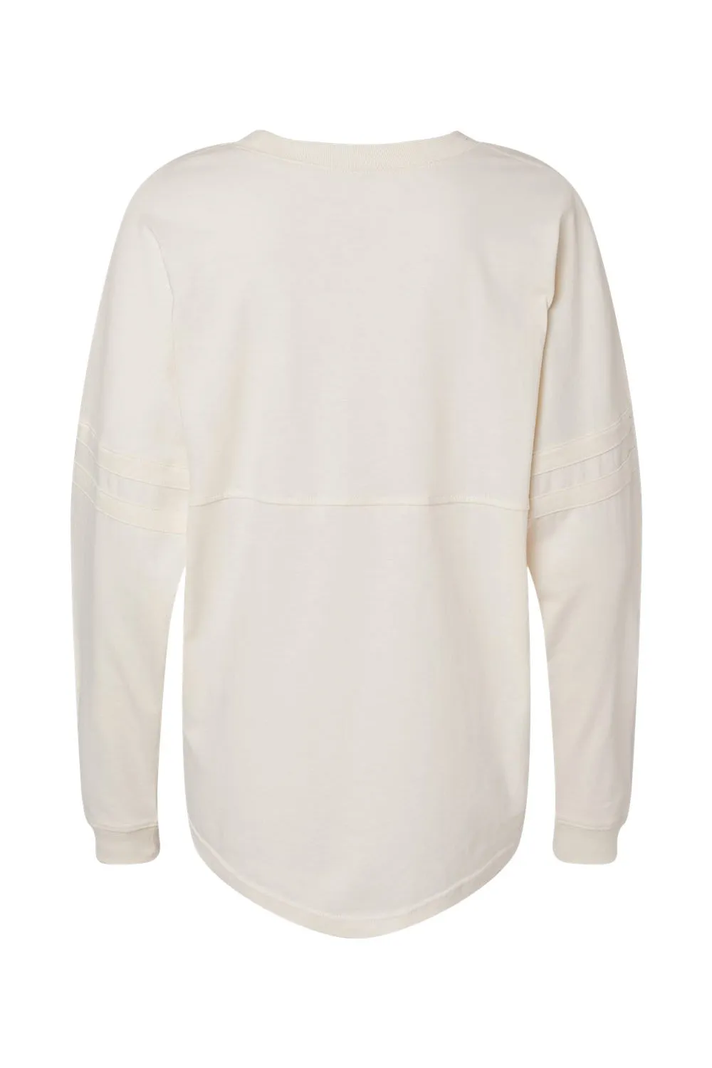 Boxercraft Womens Pom Pom Long Sleeve Crewneck T-Shirt - Natural Clothing Boxercraft