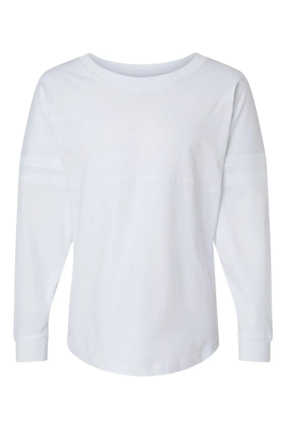 Boxercraft Womens Pom Pom Long Sleeve Crewneck T-Shirt - White Clothing Boxercraft