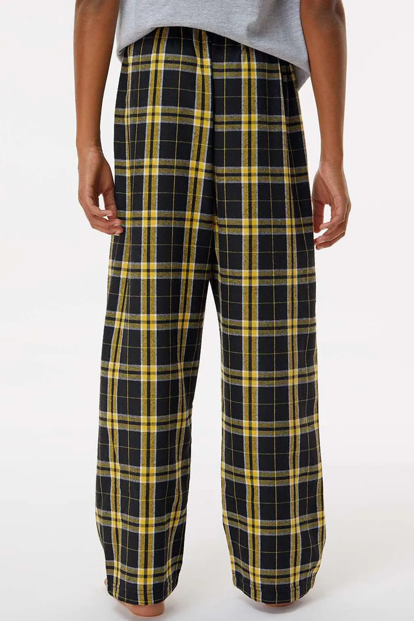 Boxercraft Youth Flannel Pants w/ Pockets - Black/Gold Clothing Boxercraft