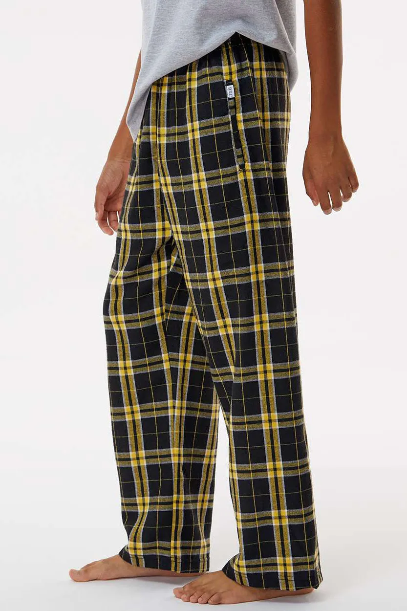 Boxercraft Youth Flannel Pants w/ Pockets - Black/Gold Clothing Boxercraft