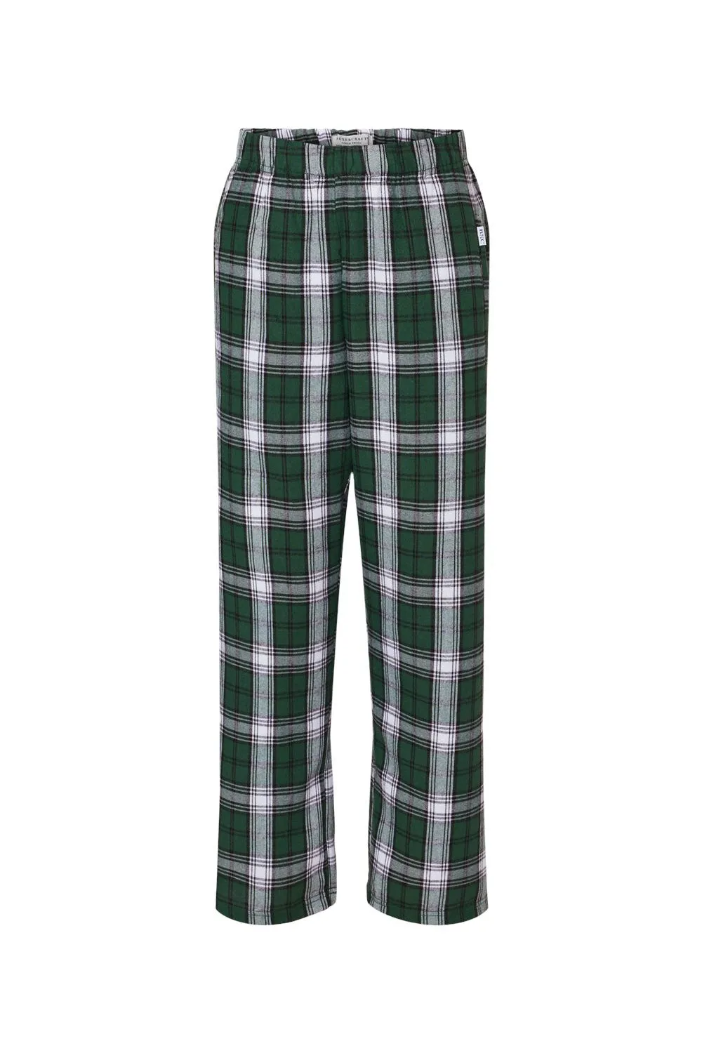 Boxercraft Youth Flannel Pants w/ Pockets - Green/White Clothing Boxercraft