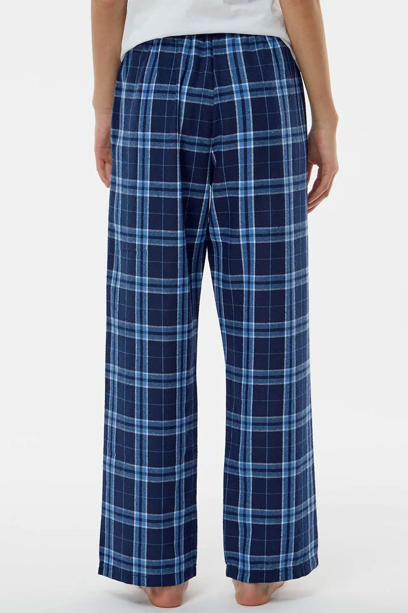 Boxercraft Youth Flannel Pants w/ Pockets - Navy Blue/Columbia Blue Clothing Boxercraft