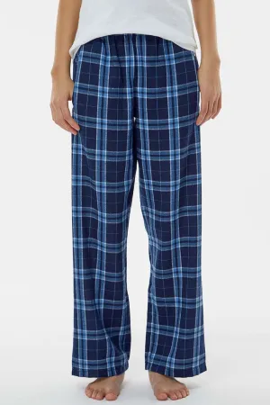 Boxercraft Youth Flannel Pants w/ Pockets - Navy Blue/Columbia Blue Clothing Boxercraft