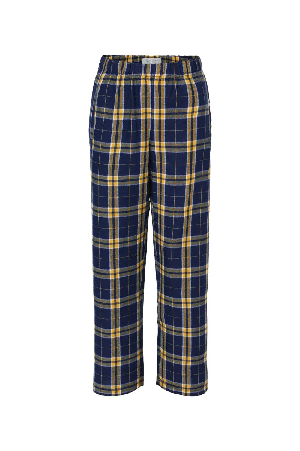 Boxercraft Youth Flannel Pants w/ Pockets - Navy Blue/Gold Clothing Boxercraft