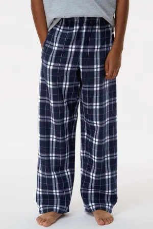 Boxercraft Youth Flannel Pants w/ Pockets - Navy Blue/Silver Grey Clothing Boxercraft