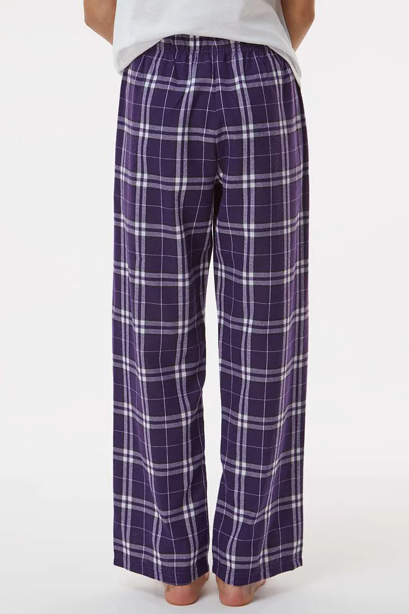 Boxercraft Youth Flannel Pants w/ Pockets - Purple/White Clothing Boxercraft