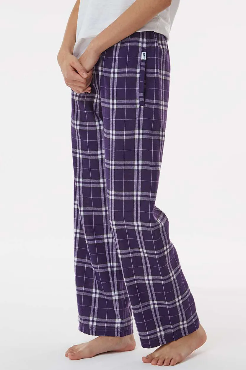 Boxercraft Youth Flannel Pants w/ Pockets - Purple/White Clothing Boxercraft