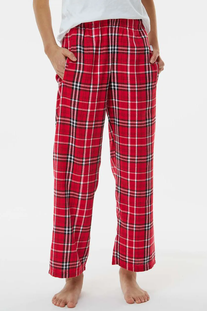 Boxercraft Youth Flannel Pants w/ Pockets - Red/White Clothing Boxercraft