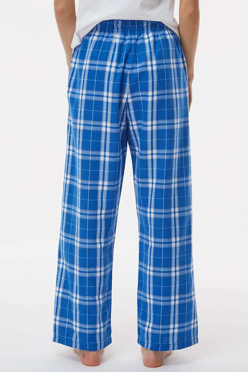 Boxercraft Youth Flannel Pants w/ Pockets - Royal Blue/Silver Grey Clothing Boxercraft