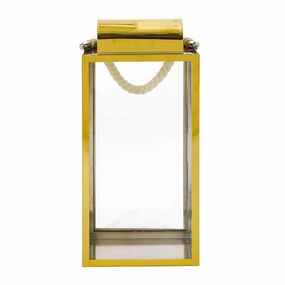 Brianna Outdoor 19" Modern Stainless Steel Lantern outdoor party decor, BBQ set