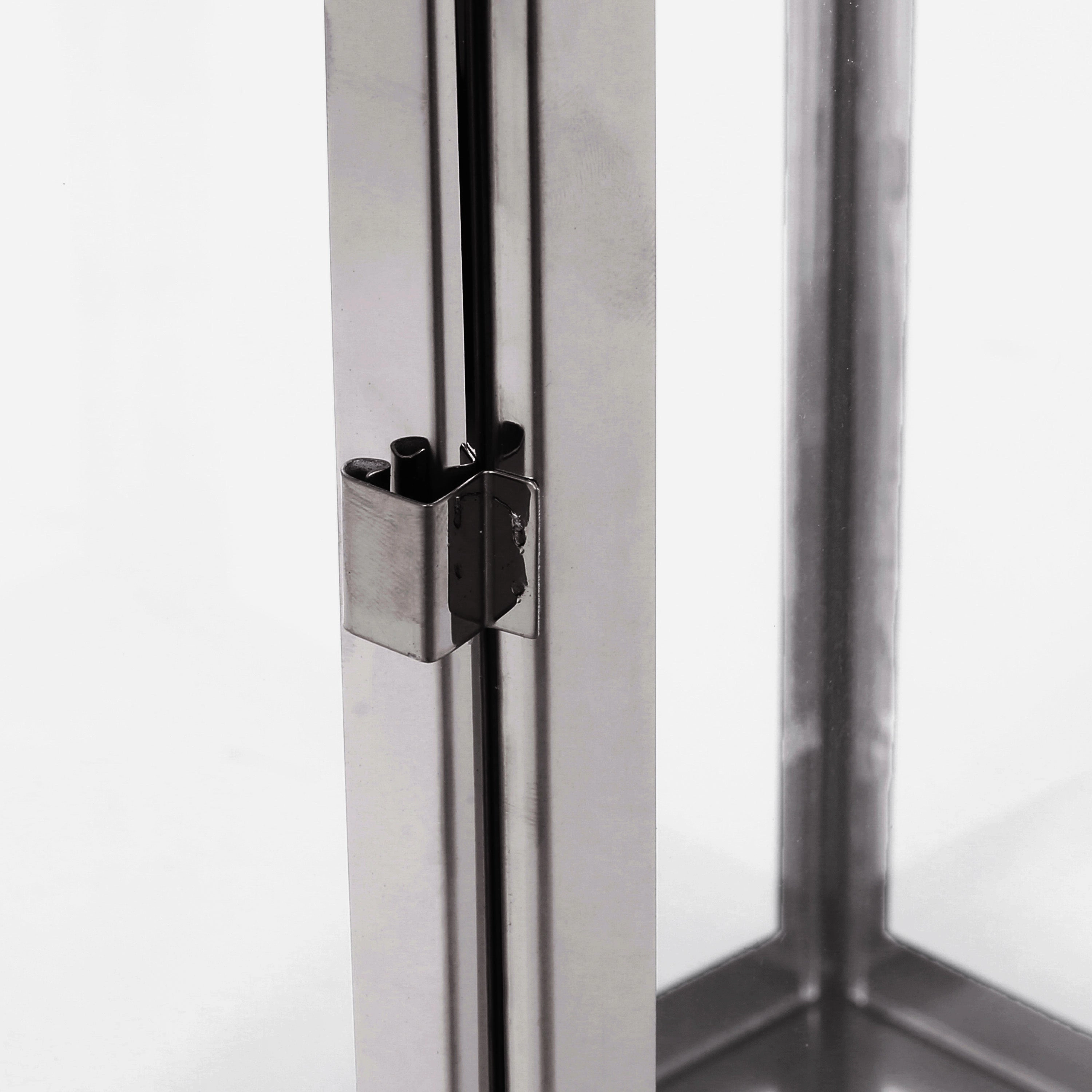 Brianna Outdoor 22" Modern Stainless Steel Lantern