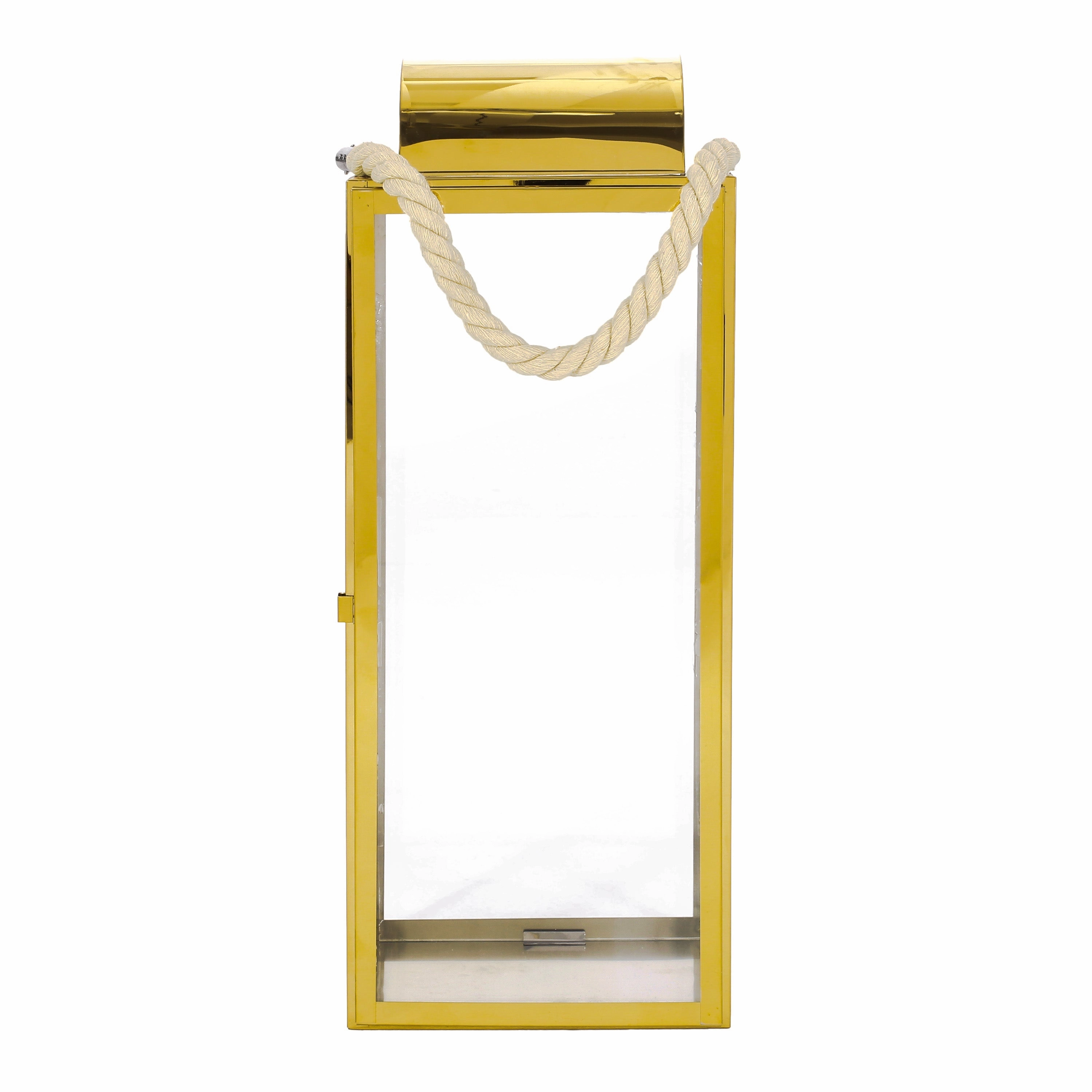 Brianna Outdoor 22" Modern Stainless Steel Lantern