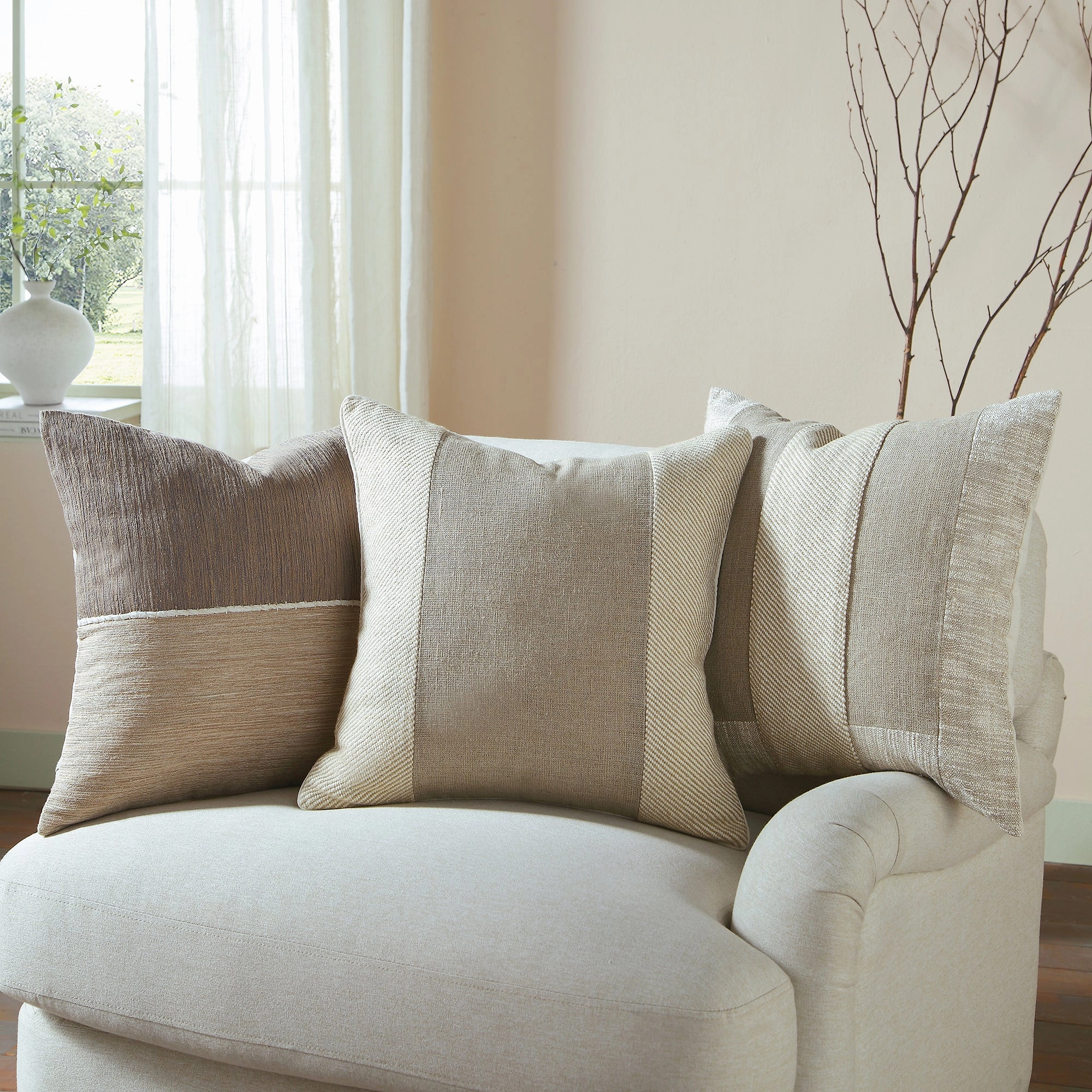 Bronte Collection Cotton Patchwork Cushion