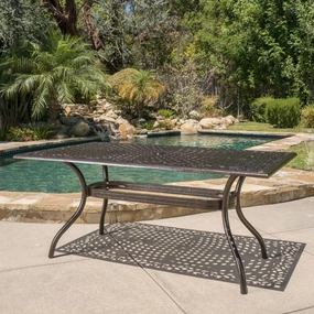 Bronze Cast Aluminum Rectangle Table - NH691892 outdoor lounge chair, patio sofa