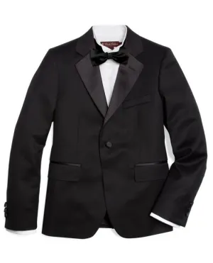 Brooks Brothers Boys Junior One-Button Tuxedo Jacket Black Brooks Brothers