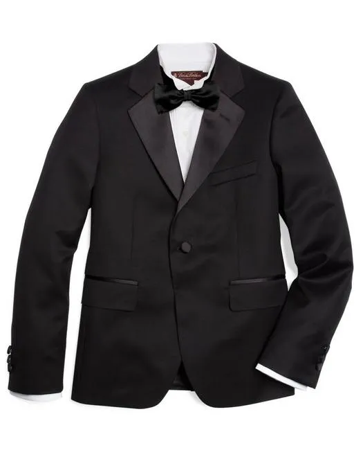 Brooks Brothers Boys Junior One-Button Tuxedo Jacket Black Brooks Brothers