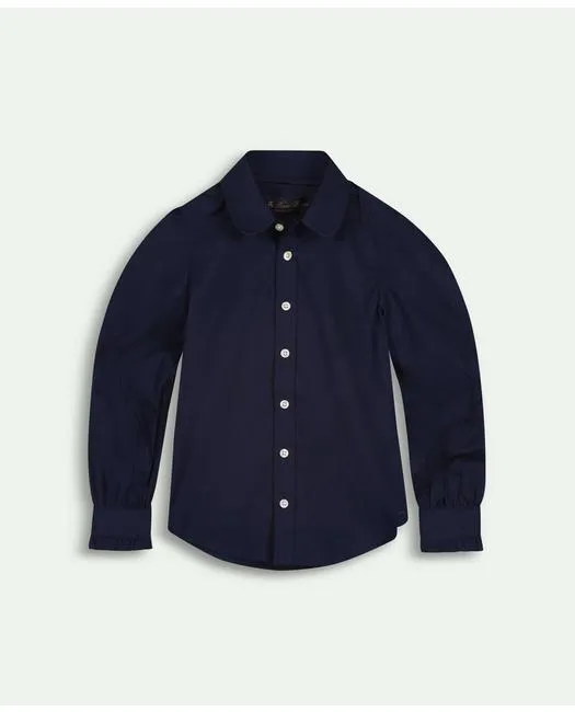Brooks Brothers Girls Cotton Shirt Navy Brooks Brothers