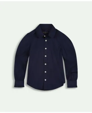 Brooks Brothers Girls Cotton Shirt Navy Brooks Brothers