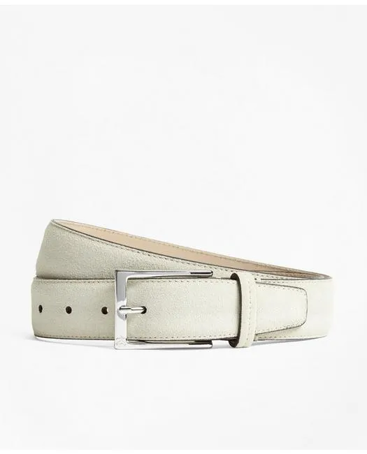 Brooks Brothers Men's 1818 Suede Belt Beige Brooks Brothers