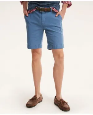 Brooks Brothers Men's 9" Stretch Washed Canvas Shorts Pale Blue Brooks Brothers
