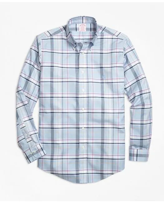 Brooks Brothers Men's Madison Relaxed-Fit Sport Shirt Purple/Blue Brooks Brothers