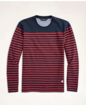 Brooks Brothers Men's Mariner Stripe Long-Sleeve T-Shirt Navy/Red Brooks Brothers