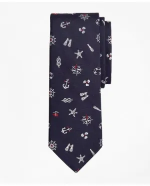 Brooks Brothers Men's Nautical Motif Tie Navy Brooks Brothers