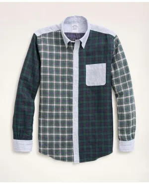 Brooks Brothers Men's Regent Regular-Fit Irish Linen Faded Tartan Fun Shirt Multicolor Brooks Brothers