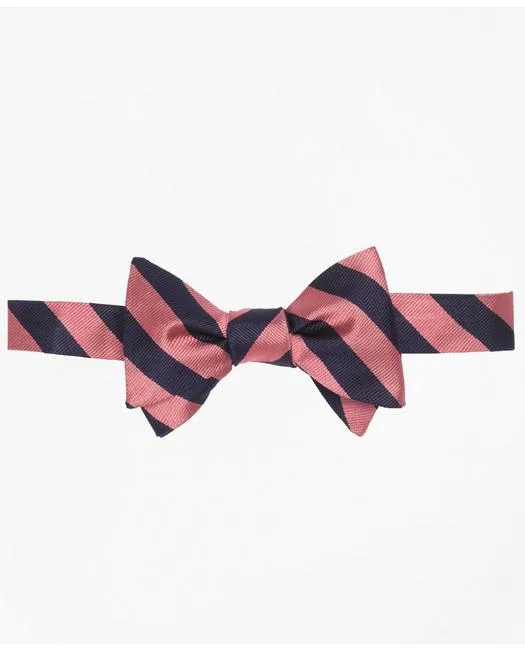 Brooks Brothers Men's Silk Rep Striped Bow Tie Navy Brooks Brothers
