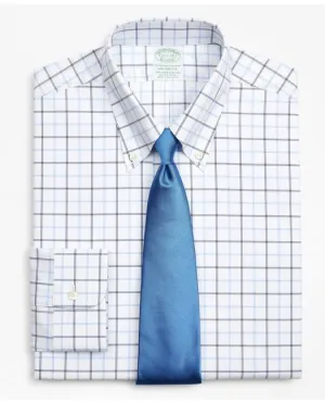 Brooks Brothers Men's Stretch Milano Slim-Fit Dress Shirt Blue Brooks Brothers