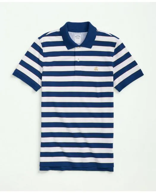 Brooks Brothers Men's Supima Cotton Multi-Stripe Polo Shirt White Brooks Brothers