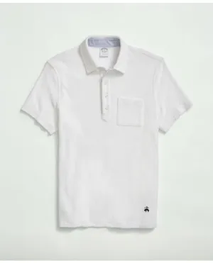 Brooks Brothers Men's Terry Cloth Polo Shirt White Brooks Brothers