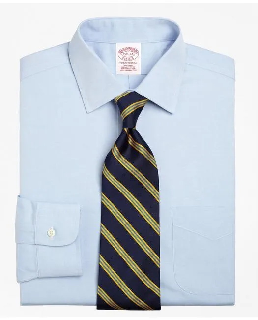 Brooks Brothers Men's Traditional Extra-Relaxed-Fit Dress Shirt Light Blue Brooks Brothers