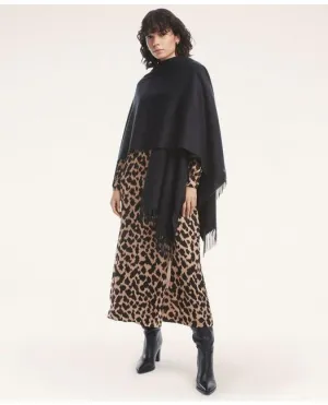 Brooks Brothers Women's Cashmere Ruana Black Brooks Brothers