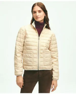 Brooks Brothers Women's Reversible Puffer Jacket Beige Brooks Brothers