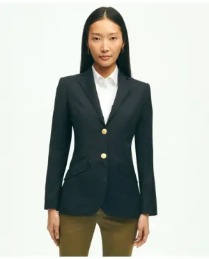 Brooks Brothers Women's Wool Two-Button Blazer Navy Brooks Brothers