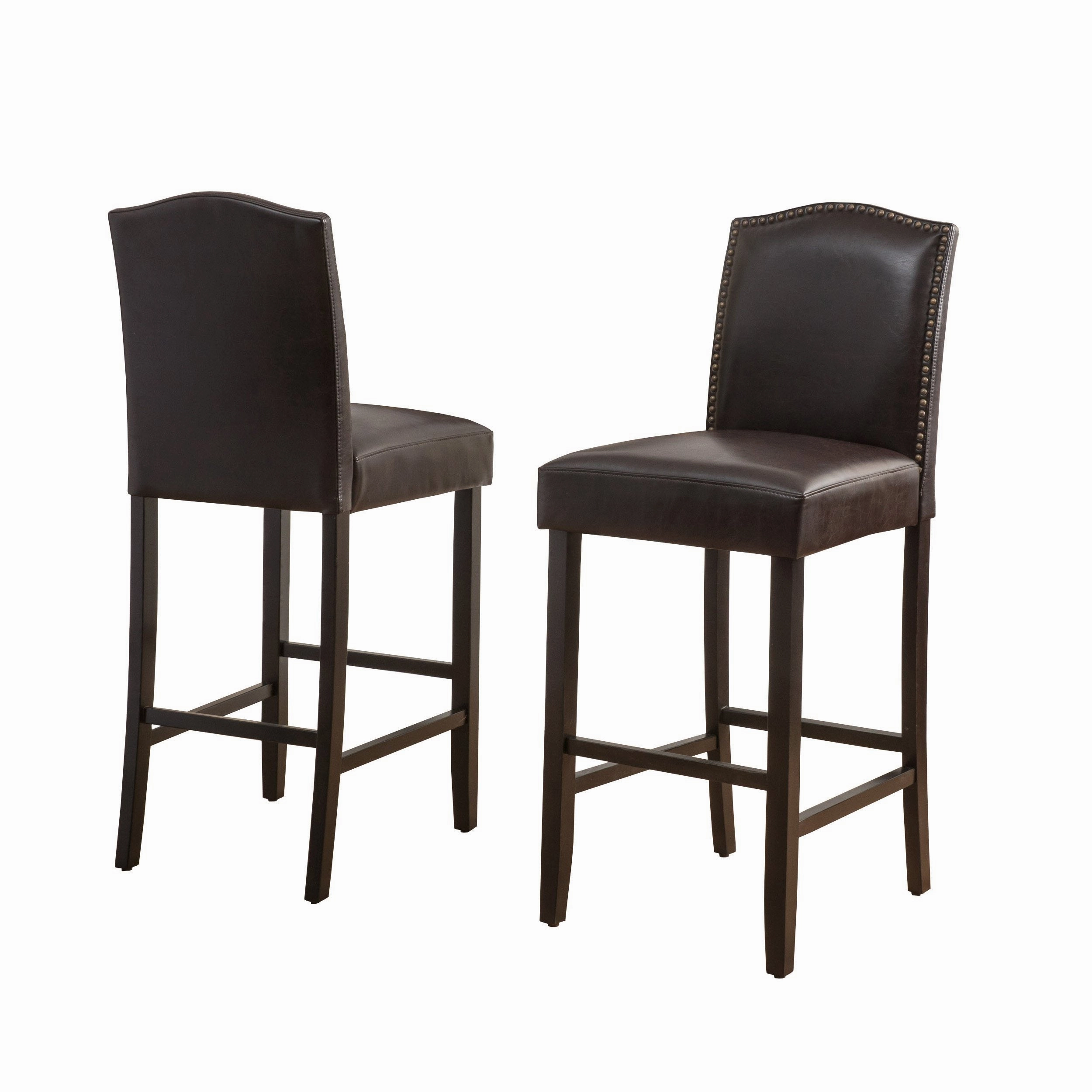 Brown Leather Barstools, Set of 2 - NH038203 kitchen accessories, table linens