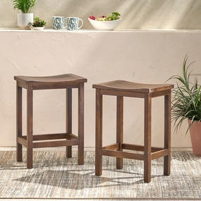 Brown Mahogany 24-Inch Counter Stools (Set of 2) - NH902592 kitchen accessories, table linens