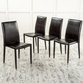 Brown Stacking Chairs (Set of 4) - NH242692 kitchen accessories, table linens