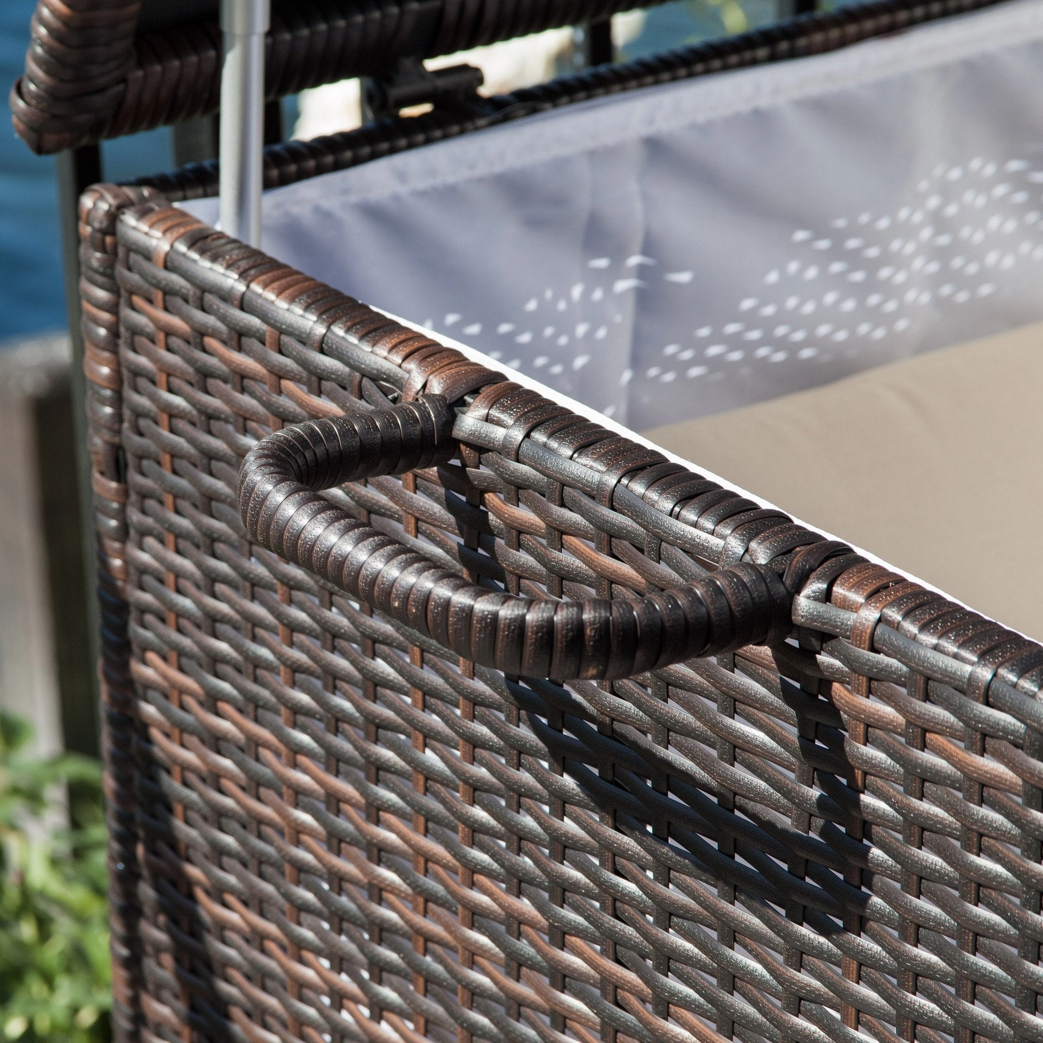 Brown Wicker Storage Bin - NH714832