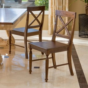 Brown Wood Dining Chair (Set of 2) - NH465692 kitchen accessories, table linens
