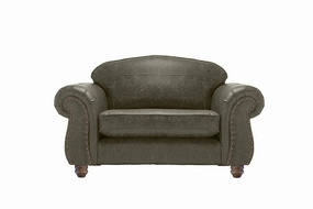 Burlington | Leather Love Seat | Vintage Green