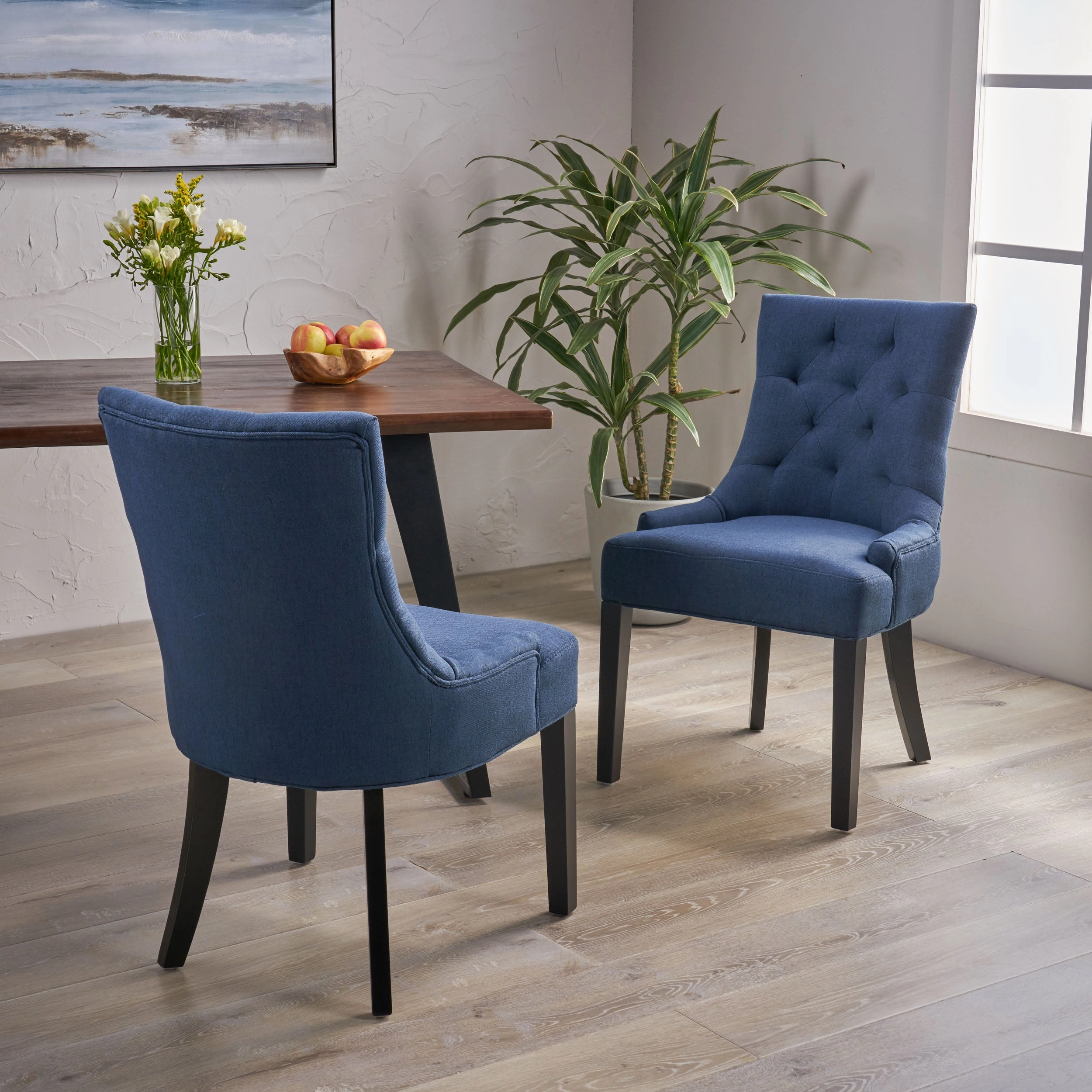 Buttonless Tufted Diamond Stitch Dining Chairs, Set of 2 - NH300903